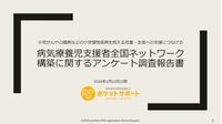 病気療養児支援者全国ネットワーク構築に関するアンケート調査報告書