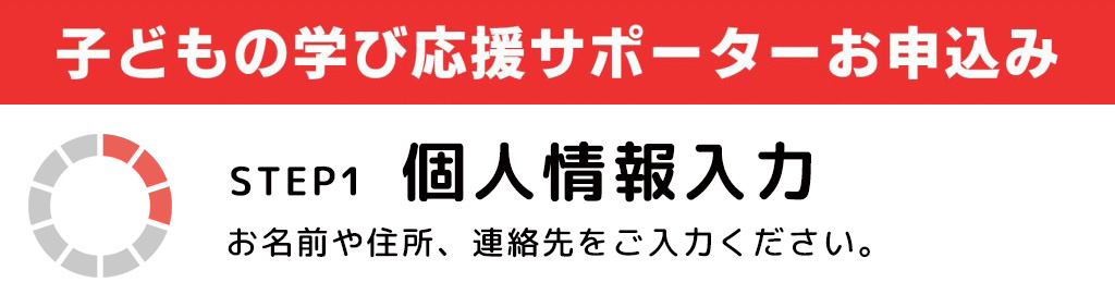 個人情報の入力ページ