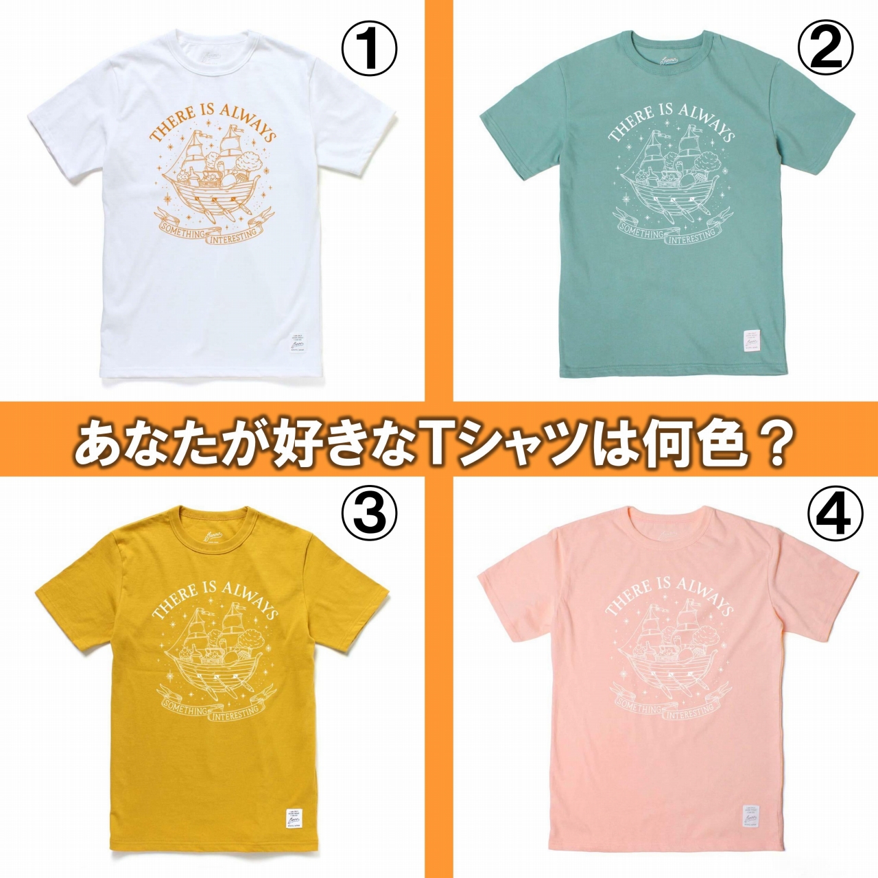 WEB投票：あなたが好きなＴシャツは何色？